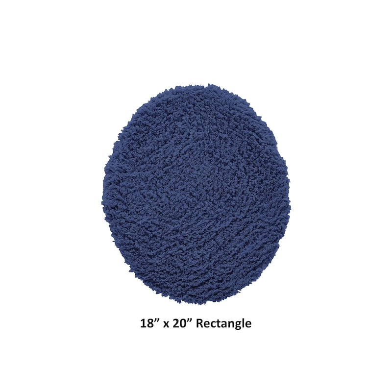 Better Trends 18 x 20 Toilet Lid Cover 100% Cotton Tufted Water Absorbent Machine Washable Lux Collection