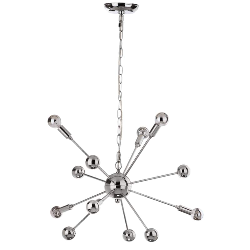 SAFAVIEH Lighting Anitra 25-inch Sputnik 6-Light Chrome Adjustable Pendant Lamp - 24.75"x24.75"x22-94" - 25Wx25Dx94H