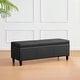 preview thumbnail 4 of 17, 50.3" x 17.50" x 18" Upholstered Rectangular Storage Ottoman-Faux Leather