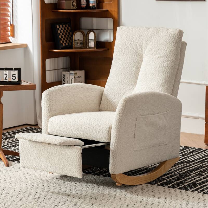 Accent Rocking Chair with Footrest