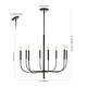 preview thumbnail 10 of 22, Collier 27.25" 8-Light Modern Mid-Century Iron LED Chandelier, by JONATHAN Y