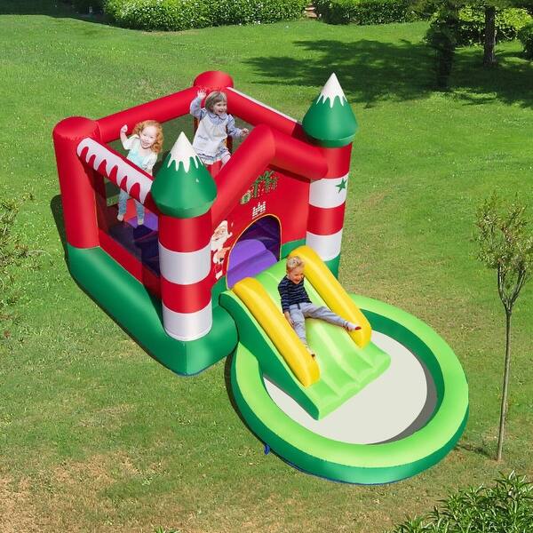 slide 2 of 11, Inflatable Bounce House with Blower for Kids Aged 3-10 Years - 153.5" x 83" x 87"(L x W x H) 153.5" x 83" x 87"(L x W x H)