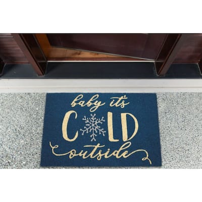 Baby It's Cold Outside Christmas Doormat - 18" x 30"