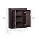 preview thumbnail 11 of 44, Teamson Home Hatteras 22 in. W 2-Door Wall Cabinet with Rattan Inlay Doors, Bathroom Wall Storage, Small Bathroom Organizer