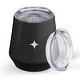 preview thumbnail 1 of 5, JoyJolt Vacuum Insulated Stainless Steel Stemless Wine Tumbler with Lid - 12 oz Black