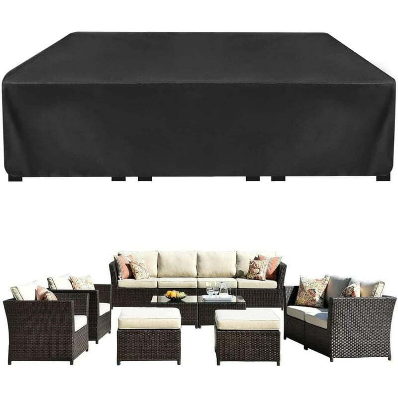 Black 420D Furniture Cover Outdoor Couch Table Furniture Cover