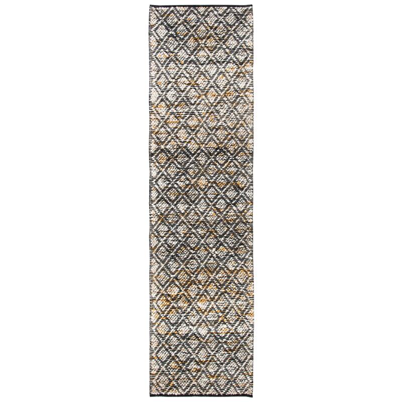SAFAVIEH Handmade Natura Dalila Casual Wool Rug - 2'3" x 9' Runner - Ivory/Yellow