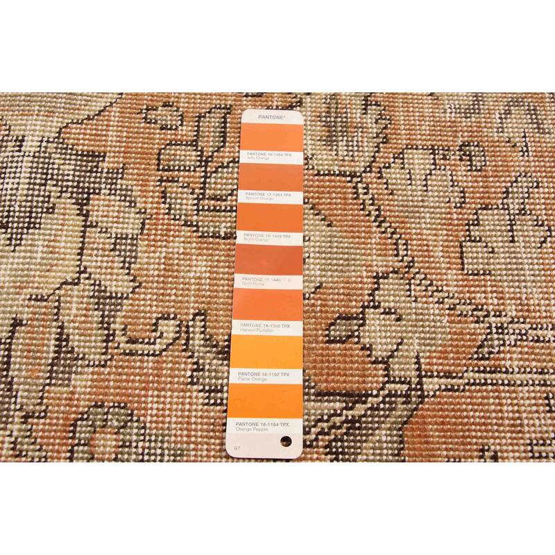 ECARPETGALLERY Hand-knotted Antalya Vintage Burnt Orange Wool Rug - 8'0 x 11'2