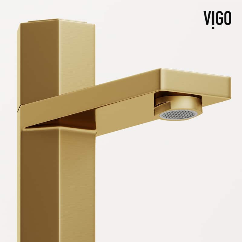 Vigo VG01053 Nova 1.2 GPM 8" H Single Handle Single Hole Bathroom