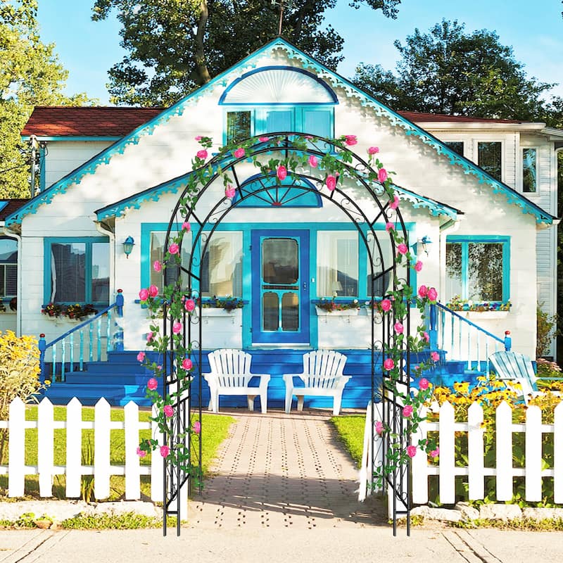 Metal Garden Arch Climbing Plants Support Rose Arch Outdoor