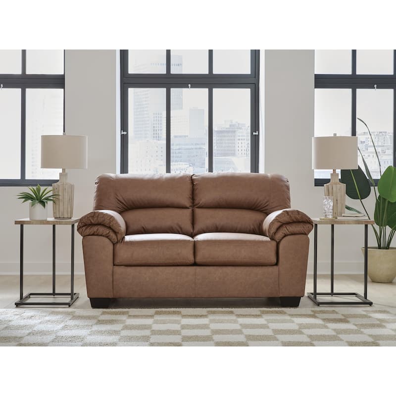 Signature Design by Ashley Walker Point Loveseat - 66" W x 38" D x 38" H - Brown