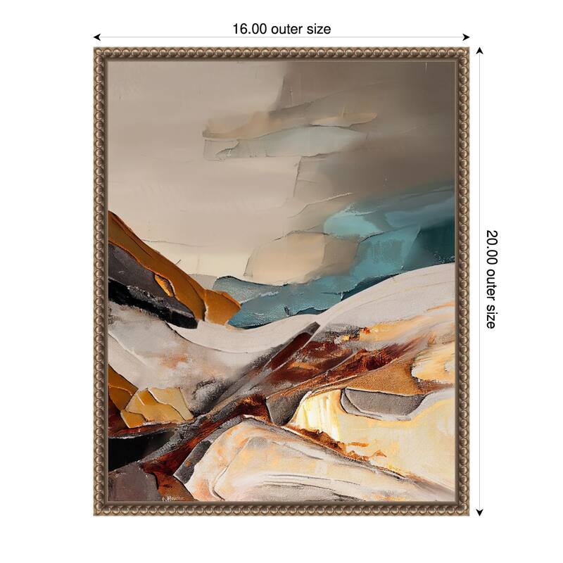 Sunset Horizon Bliss by Brooke Massey Framed Canvas Wall Art Print - 16 x 20 in