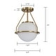 preview thumbnail 18 of 19, Mid-Century Modern 1-Light Dome Semi-Flush Mount Ceiling Light with with Opal Glass Globe Shade - 9.5