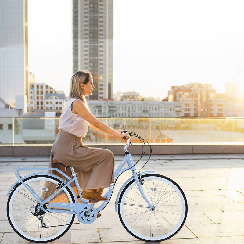 7 Speed Steel Frame Multiple Colors 24 Inch Ladies Bicycle