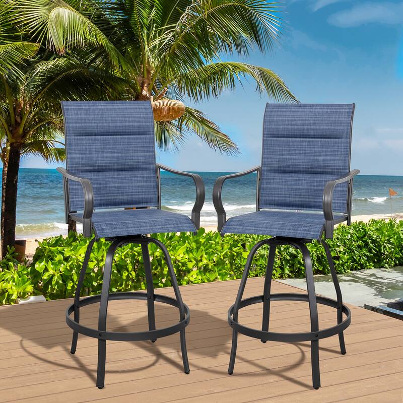 Futzca Patio Swivel Bar Bistro Set or Swivel Bar Stools