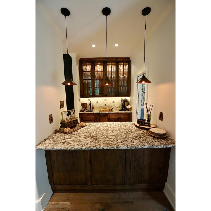 Hammered Copper 9-in Cone Pendant Light Shade in Oil Rubbed Bronze (SH-L500DB)