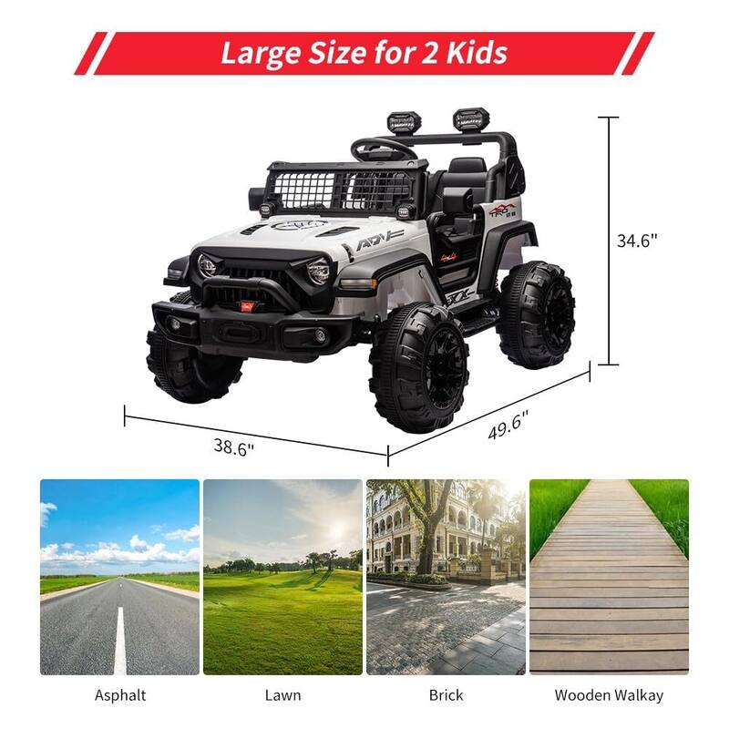 24V 9Ah Kids Ride On 2 Seaters Electric Car with Remote Control