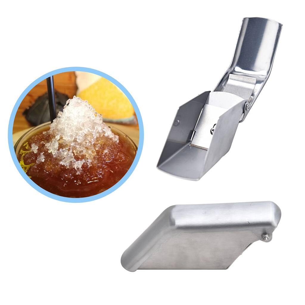 Manual Ice Shaver Ice Crusher with Adjustable Blade, Stainless Steel Ice Machine for Snow Cones and juice, Mexican Ice Maker