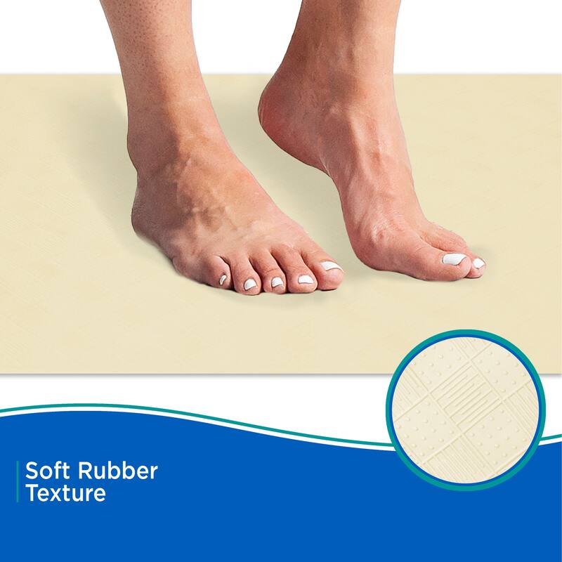 Kenney Rubber Bath, Shower, and Tub Mat, 15.5" W x 27.5" L
