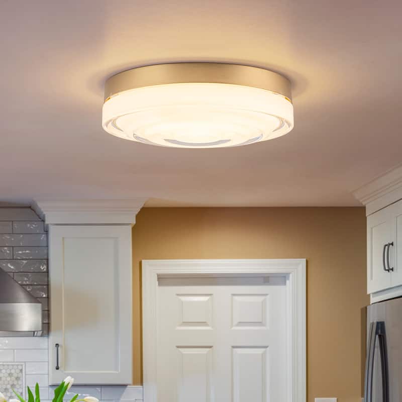 Modern Gold 1-Light Integrated LED Flush Mount Ceiling Light