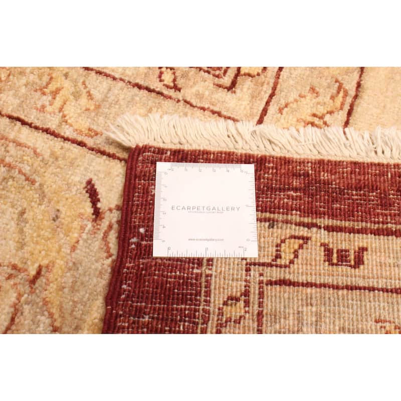 ECARPETGALLERY Hand-knotted Peshawar Oushak Dark Red Wool Rug - 9'0 x 11'11