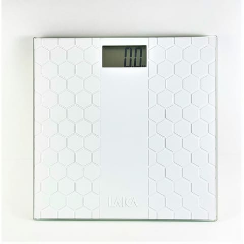 LAICA 400 lbs Anti-slip White Silicone Digital Scale - Medium