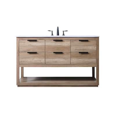 Elegant Lighting VF19254 Larkin 54" Free Standing Single Basin Vanity