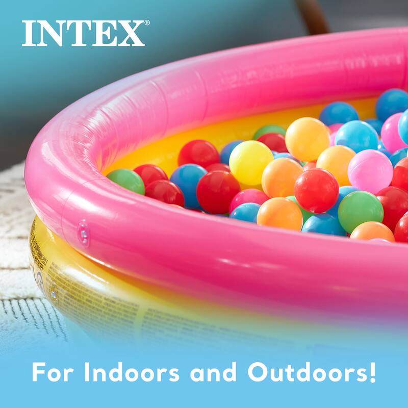 Intex 58" x 13" Inflatable Sunset Glow Colorful Backyard Kids Vinyl Splash Pool - 3.6