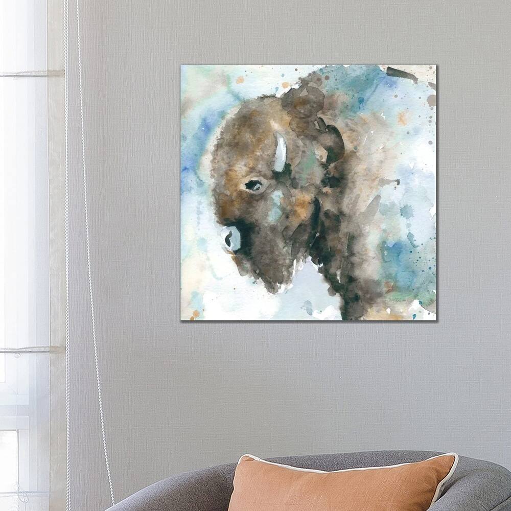 iCanvas "Buffalo On Blue" by Carol Robinson Canvas Print