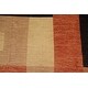preview thumbnail 5 of 18, Vegetable Dye Gabbeh Modern Area Rug Handmade Wool Carpet - 6'7" x 9'7"