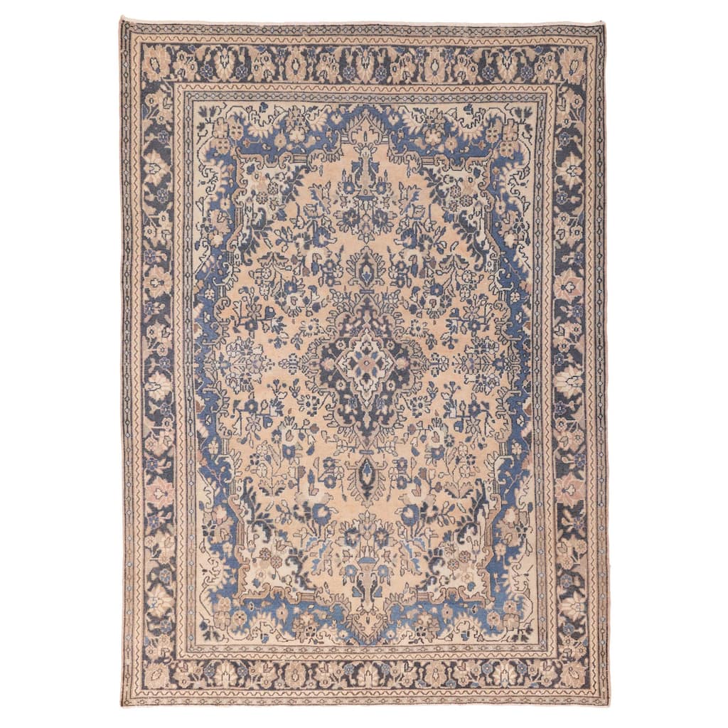 ECARPETGALLERY Hand-knotted Antalya Vintage Copper Wool Rug - 7'0 x 9'10