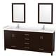 Option Espresso, Carrara Cultured Marble Counter