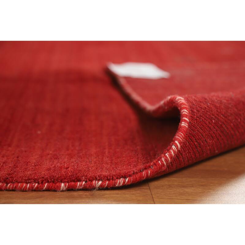 Hand Knotted Oriental 100% Wool Carpet Tribal Tribal Red Gabbeh Area Rug - 11' 3'' X 8' 5''
