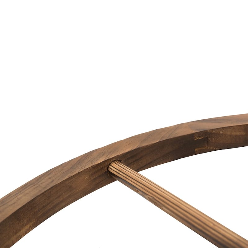 Premium Fir Wood Arched Garden Bridge for Outdoor Pond Stream or Walkway with Handrails and 330 lbs Capacity