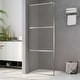 preview thumbnail 35 of 71, vidaXL Walk-in Shower Wall multi size Half Frosted ESG Glass Black