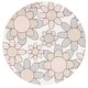 preview thumbnail 75 of 78, SAFAVIEH Handmade Kids Miens Floral Wool Rug 5' Round - Ivory/Pink
