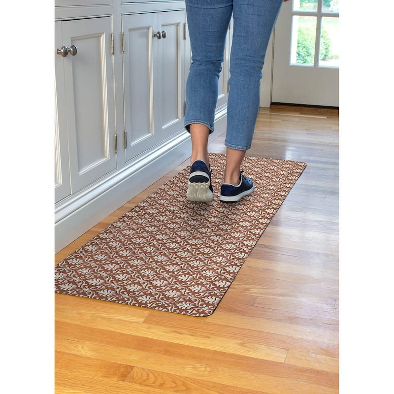 FloorPops Ledsworth Terracotta Anti-Fatigue Comfort Long Mat - 20 x 60