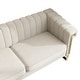 preview thumbnail 18 of 18, Mid-Century Channel Tufted Velvet Sofa with Metal Legs