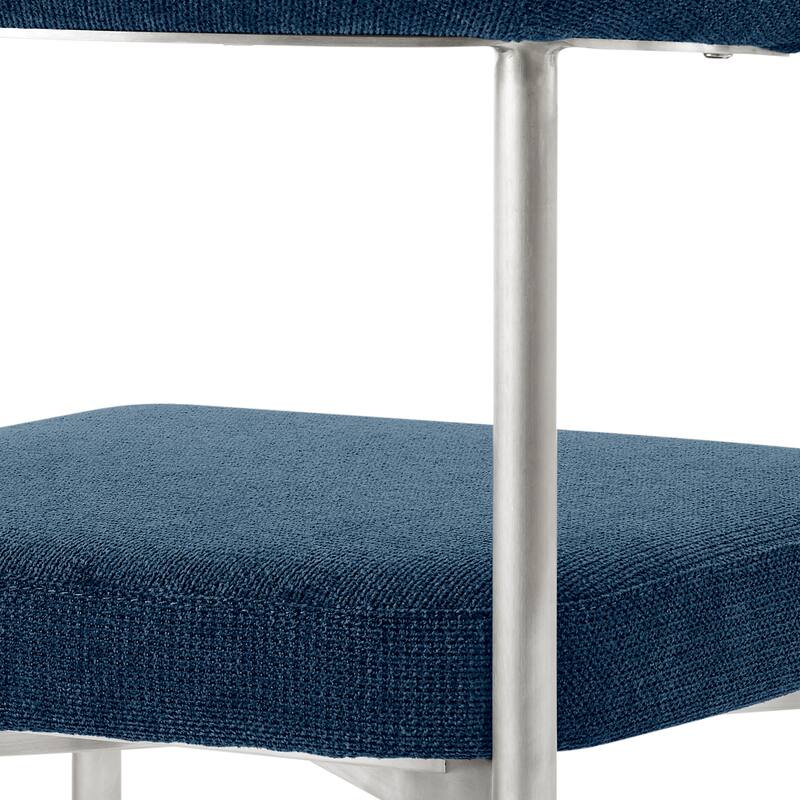 Shannon Upholstered Curved Back Barrel Kitchen Dining Chairs - Set of 2