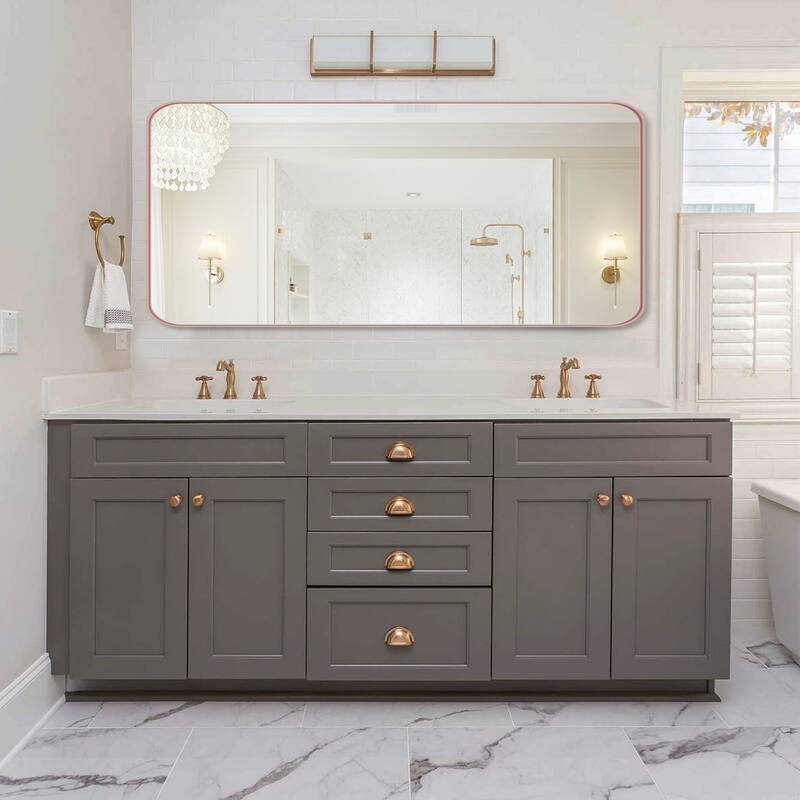 Rectangle Bathroom Mirror for Vanity Wall Mounted Vertical Horizontal Makeup Mirror