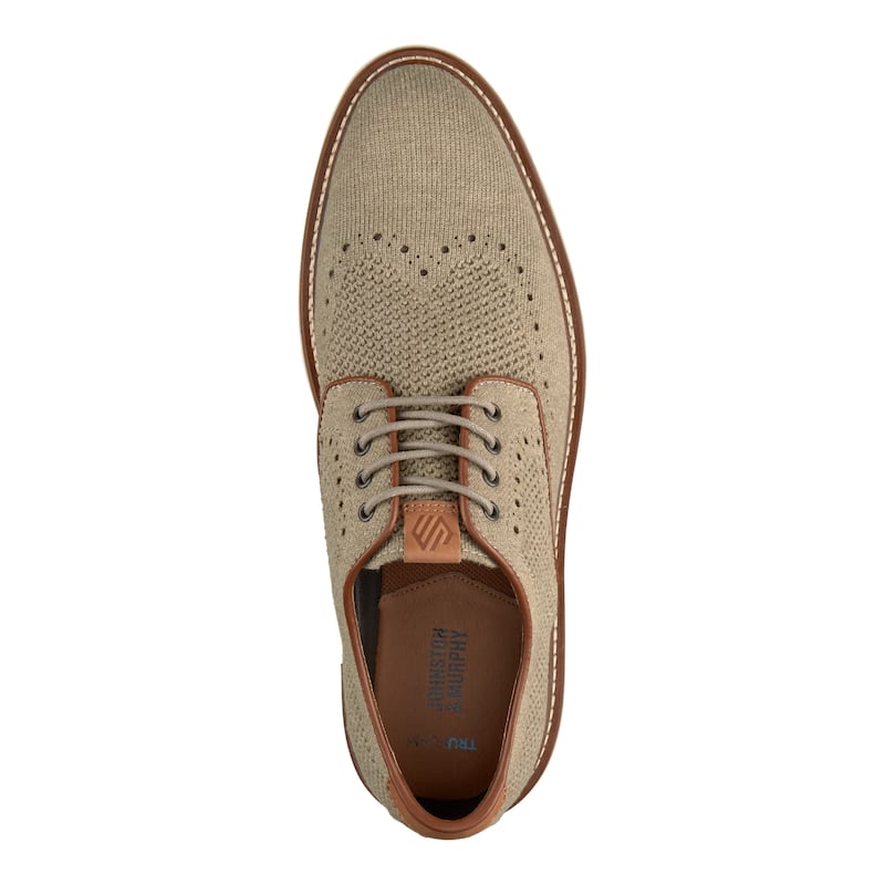 Johnston & Murphy Men's Hodges Knit Wingtip - Taupe Knit - 11.5