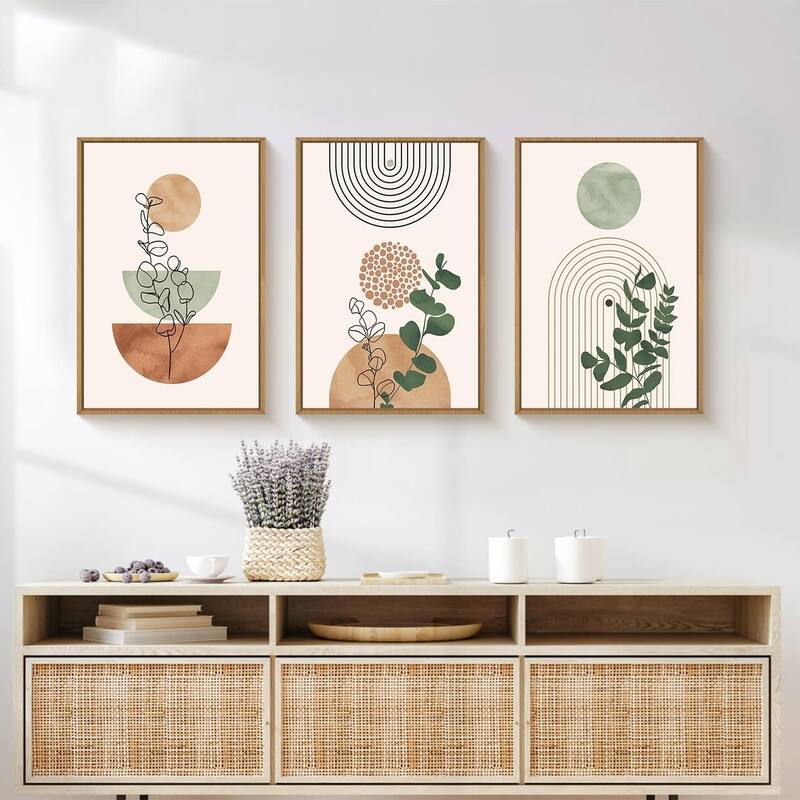 Abstract Bohemian Wall Decor, Mid Century Modern Geometric