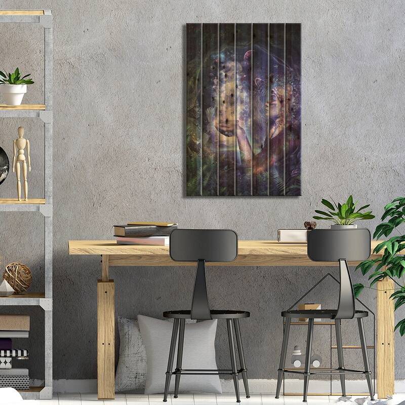 Mother Aya Print On Wood by Cameron Gray - Multi-Color