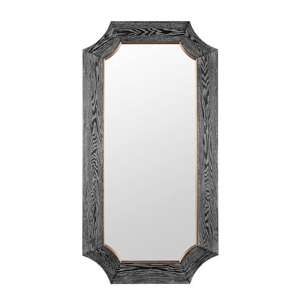 slide 2 of 7, Varaluz Farra Wall Mirror 28"W x 54"H - Cerused Black