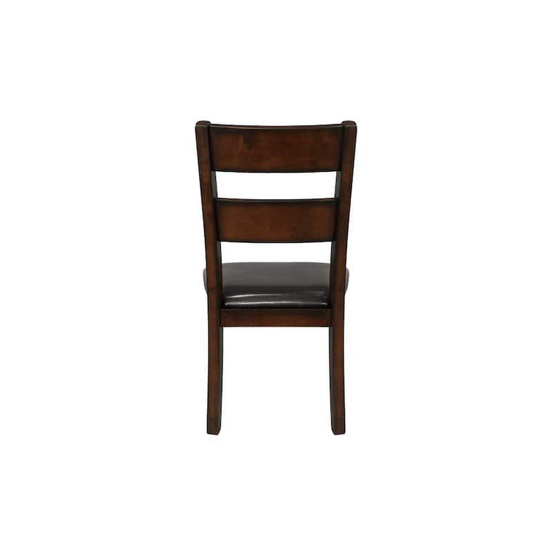 Dewitt Dark Brown Faux Leather Dining Room Set