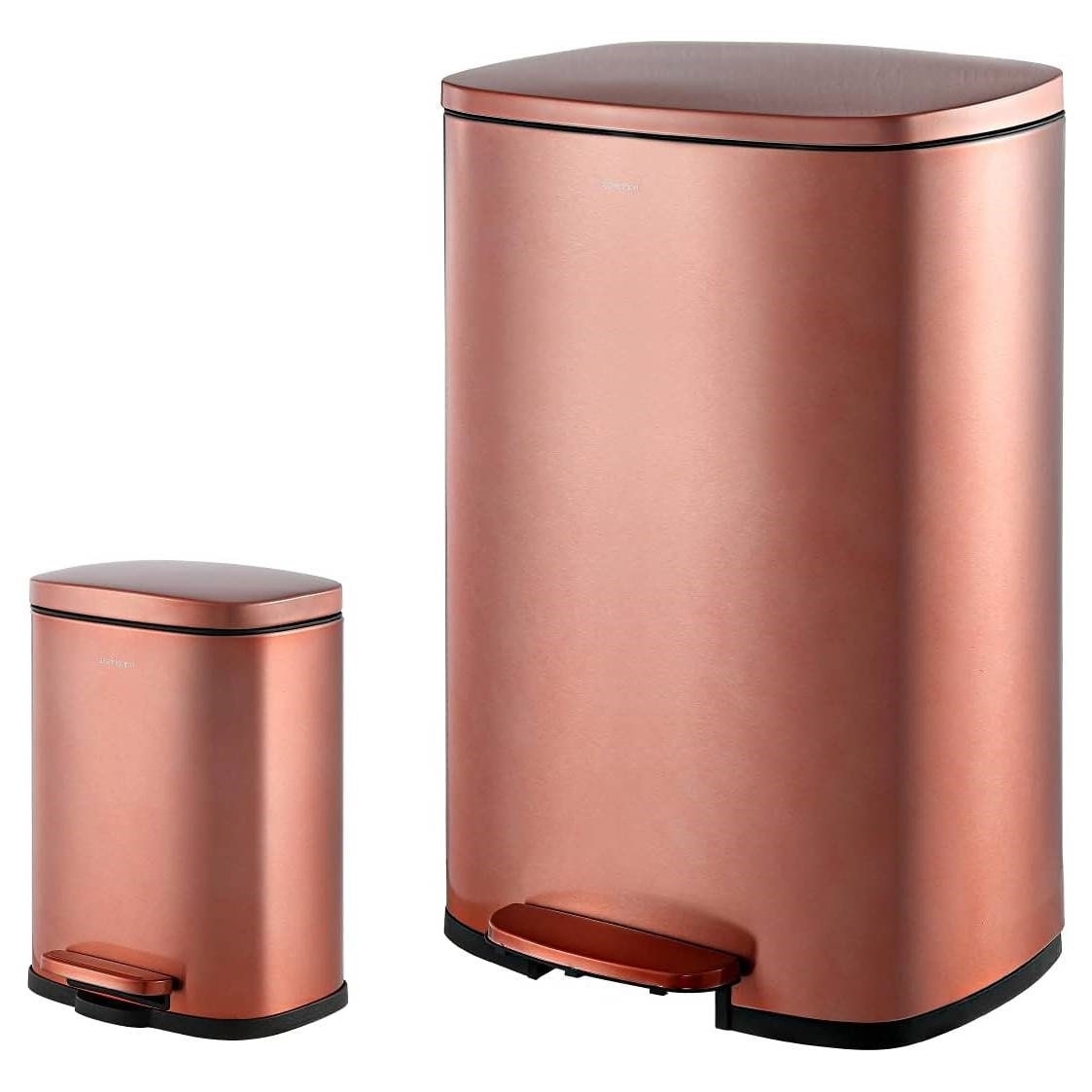 13.2 Gallon Kitchen Step Trash Can with Odor Filter, 50 Liter Rose