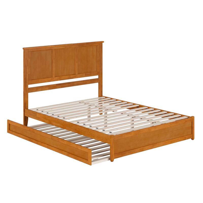Felicity Platform Bed with Panel Footboard and Twin XL Trundle