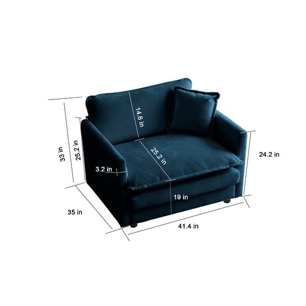 dimension image slide 5 of 23, Cloud Chenille Upholstered Modular Sectional Sofa with DIY Combination Design