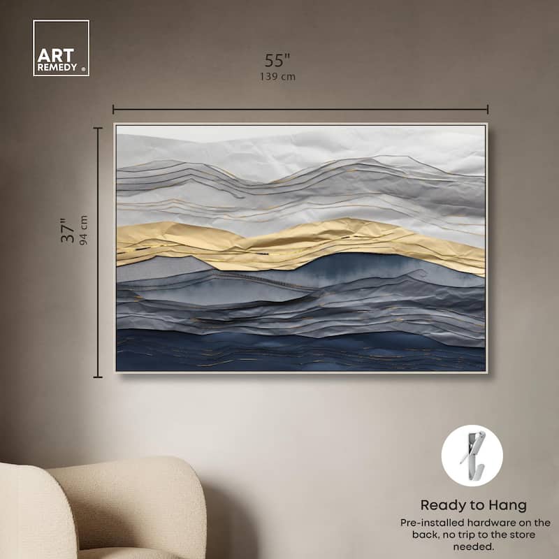 Flowing Golden Tide Canvas by Art Remedy