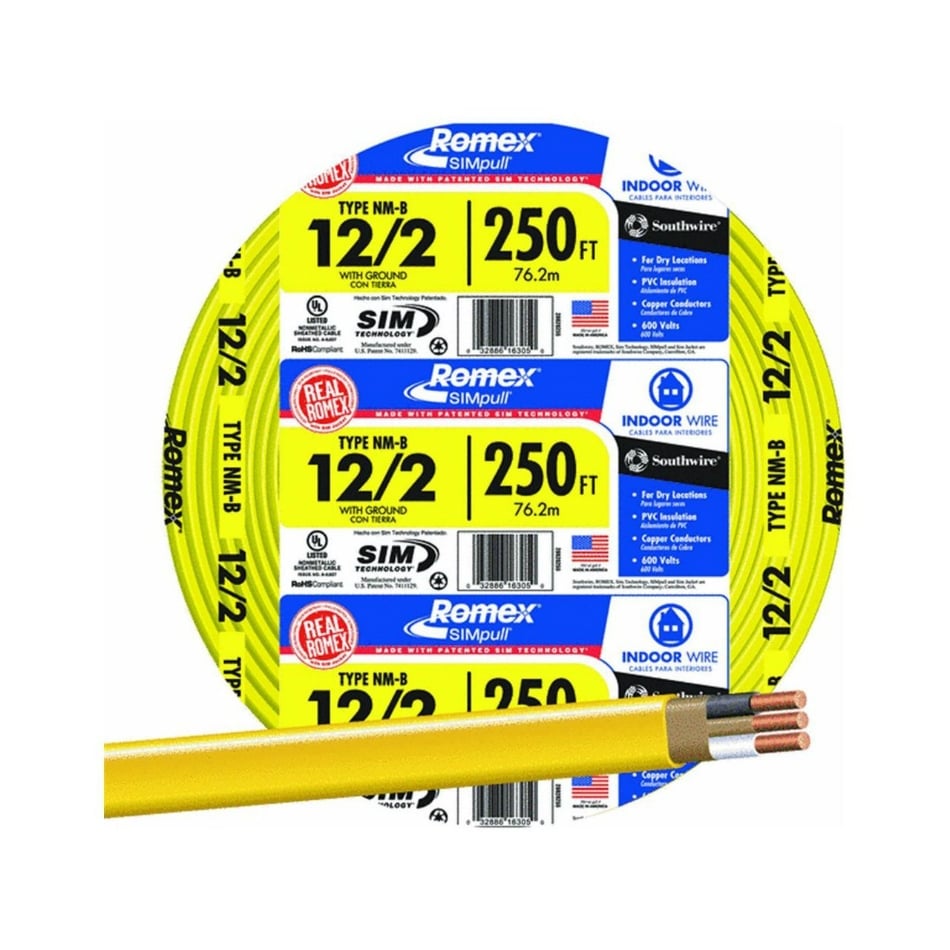 10/3 With Ground (NM-B) Non-Metallic Romex Sheathed Cable 250